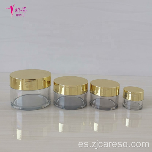 Tarro de crema facial PET transparente cosmético